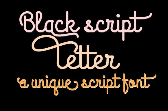 Black Script Letter Font Review