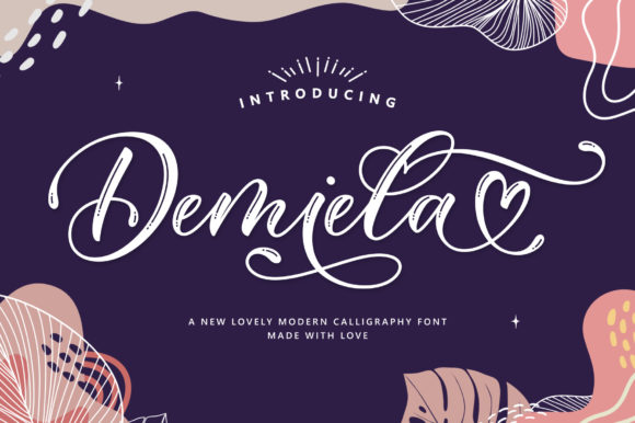 Demiela Script: A Romantic Typeface for Luxurious Design