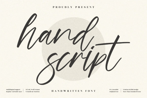 Hand Script: A Font for Business Charm