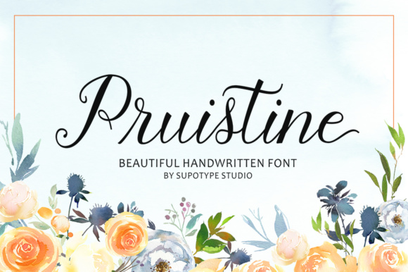 Pruistine Script Font for Creative Projects