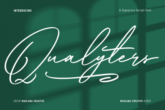 Qualyters Script: A Stylish Font for Editorial Design