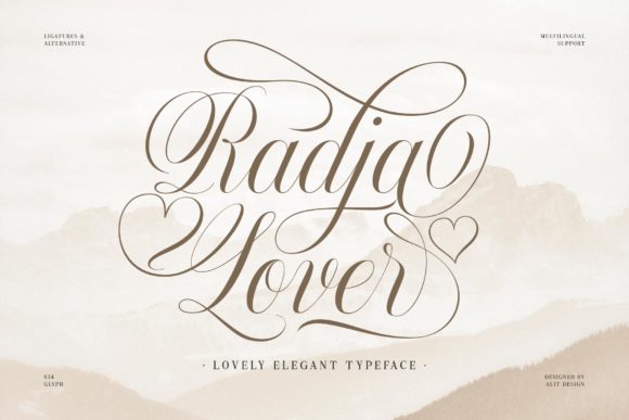 Radja Lover Script: A Romantic Typeface for Marketers